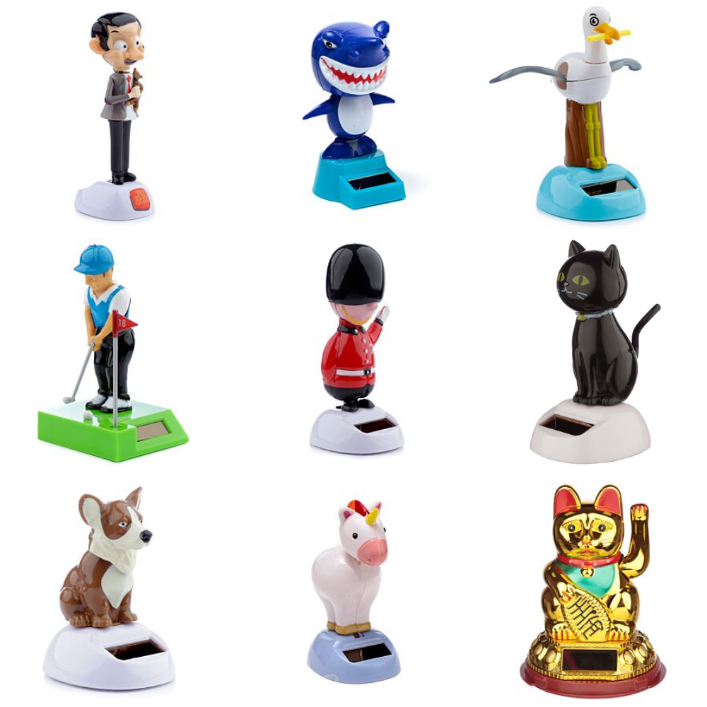 Solar Pal Collectable Dancing Bobble Heads 13-15cm for Car, Office, Desk & Bedrooms