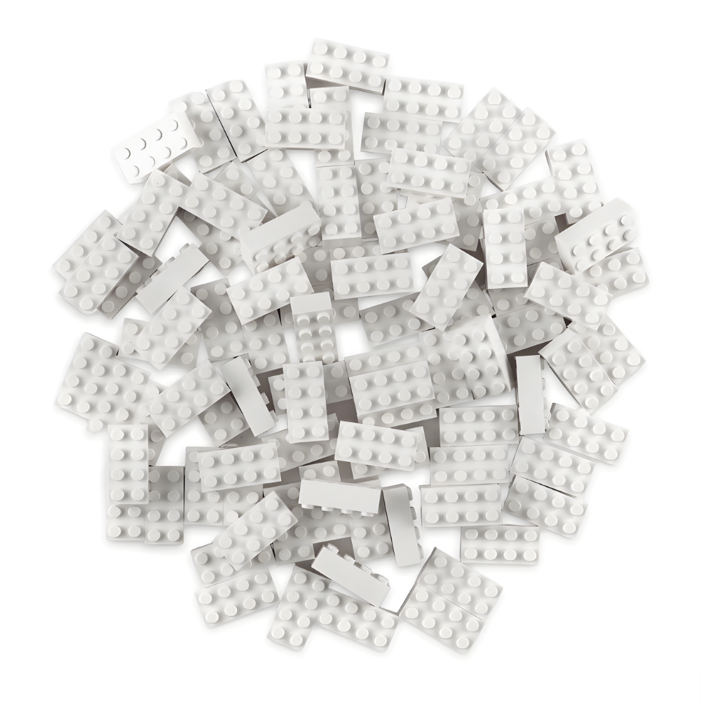 White 2x4 Brick [x25] Authentic LEGO® Parts