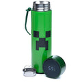 Minecraft Creeper Reusable Insulated Drinks Bottle with Digital Thermometer