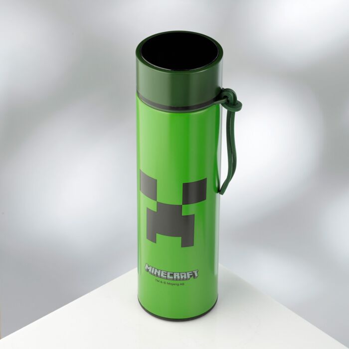 Minecraft Creeper Reusable Insulated Drinks Bottle with Digital Thermometer