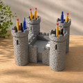 Medieval Castle Desk Organizer | Pen Holder & Office Supply Tray